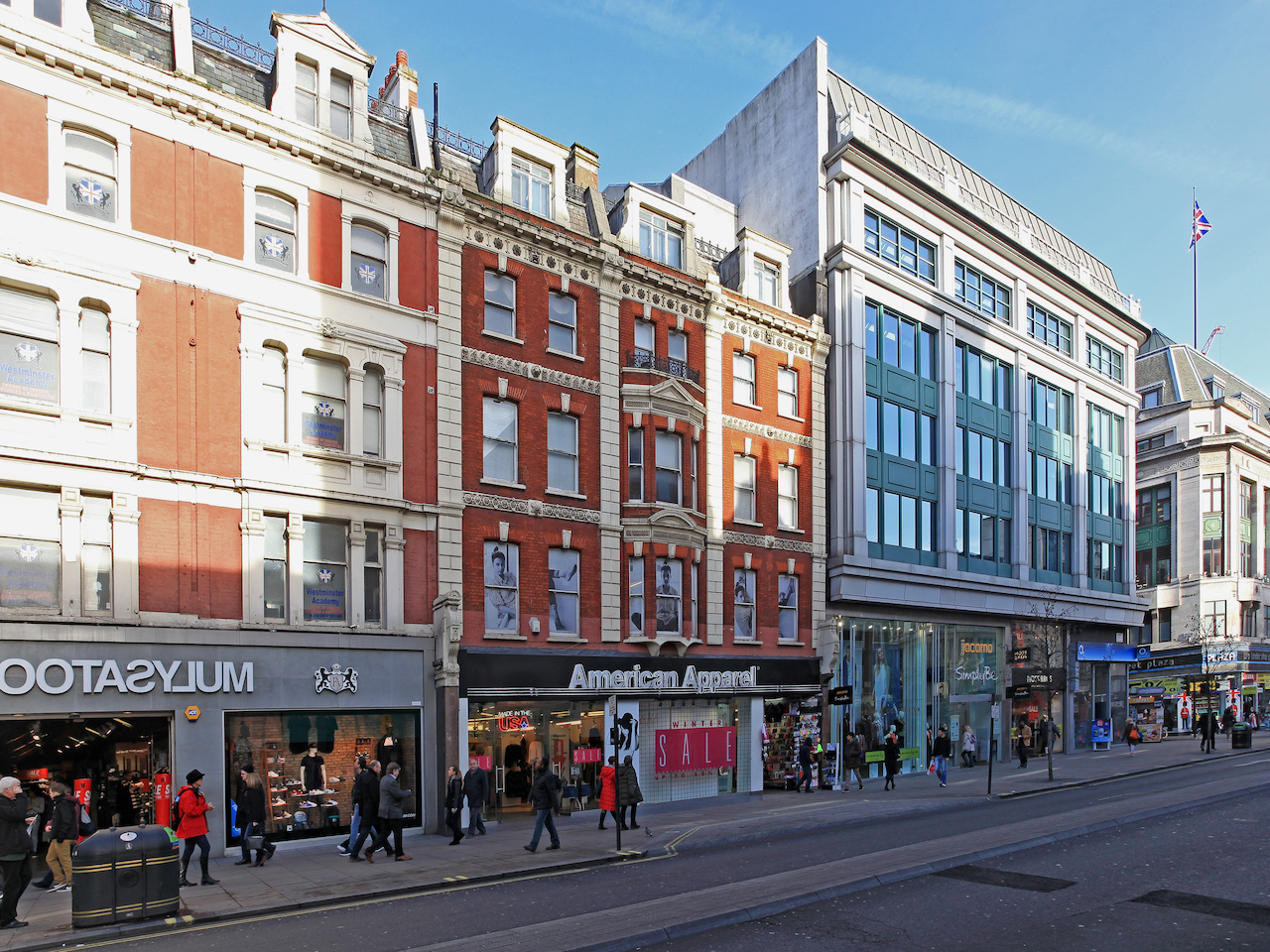 American Apparel, 142-144 Oxford Street, Fitzrovia