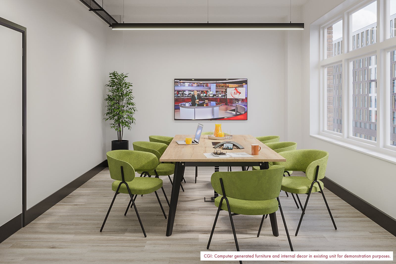 Meeting room as one of office amenities