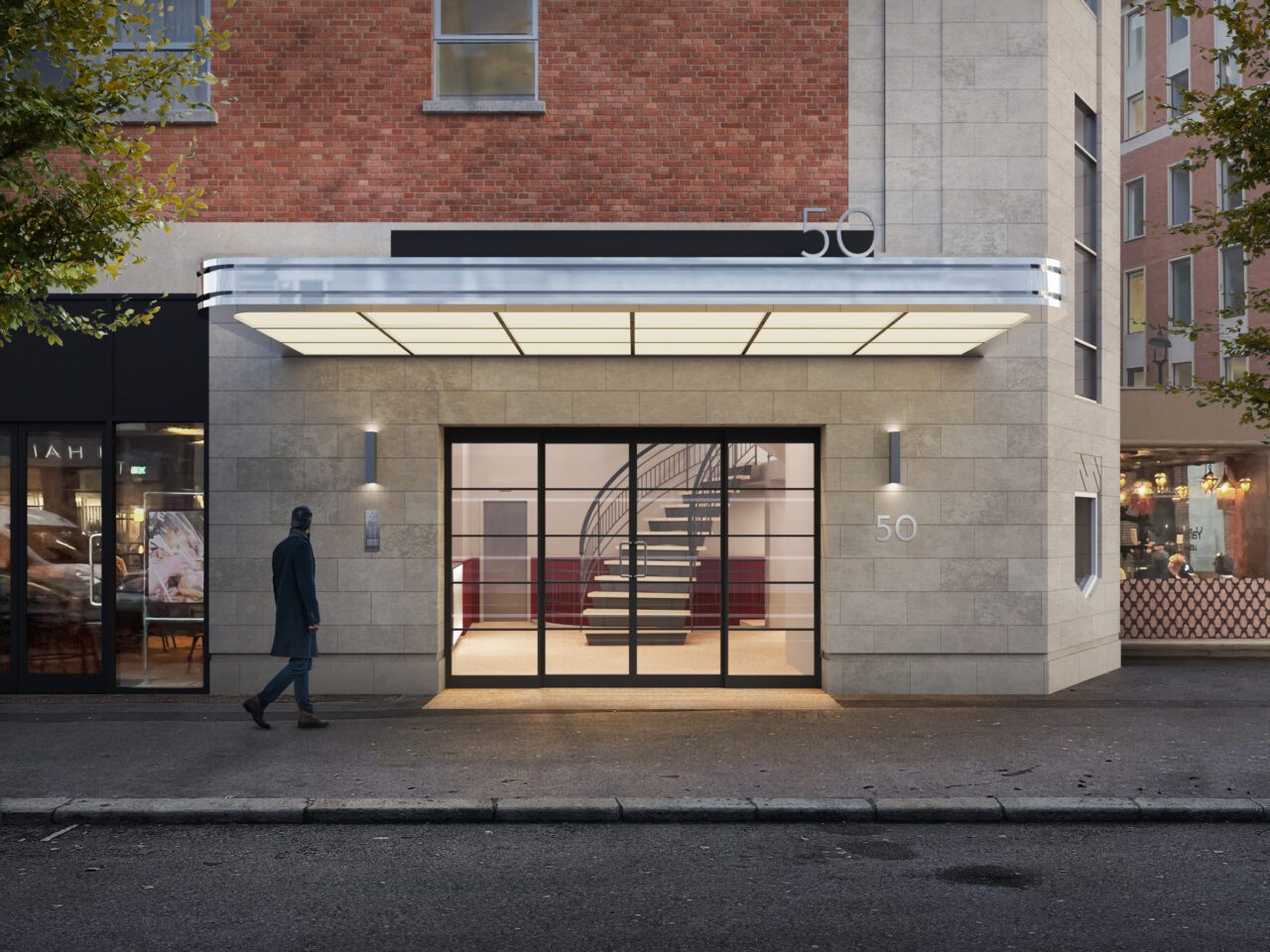 West Entrance of 50 Eastcastle St